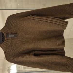 NWT Banana Republic Olive Brown Mock Neck Sweater Sz S Retail $90